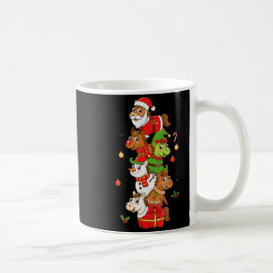 Grappige Paard Kerstman Elf Sneeuwman Kerst Vrouwe Koffiemok