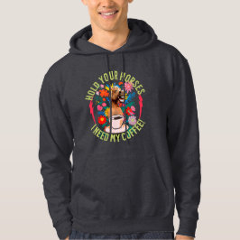 Grappige paard koffie liefhebber humor hoodie