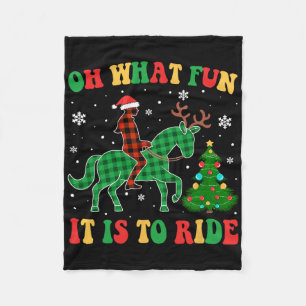 Grappige Paard Oh Wat Is Het Leuk Om Met Kerstmis Fleece Deken