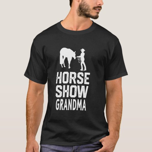 grappige paard show oma t-shirt (Voorkant)