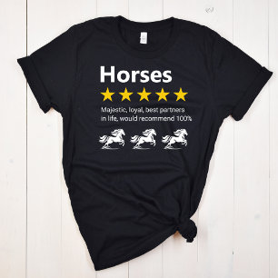 Grappige paarden 5-sterren review t-shirt