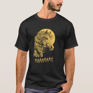 Grappige Paarden Hooi Hallo, Casual Sarcasme Grafi T-shirt