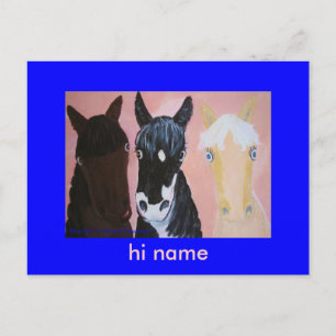 Grappige paarden kaarten Aanpassen