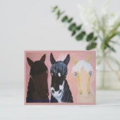 Grappige paarden kaarten Aanpassen (Staand voorkant)