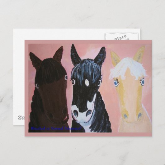 Grappige paarden kaarten Aanpassen (Voorkant / Achterkant)