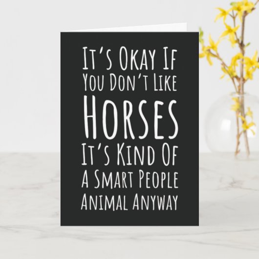 Grappige Paarden Kaarten Humor Grappig Liefhebber  (Gele Bloem)