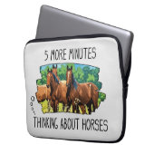 Grappige paarden laptop mouw sleeve (Voorkant Links)