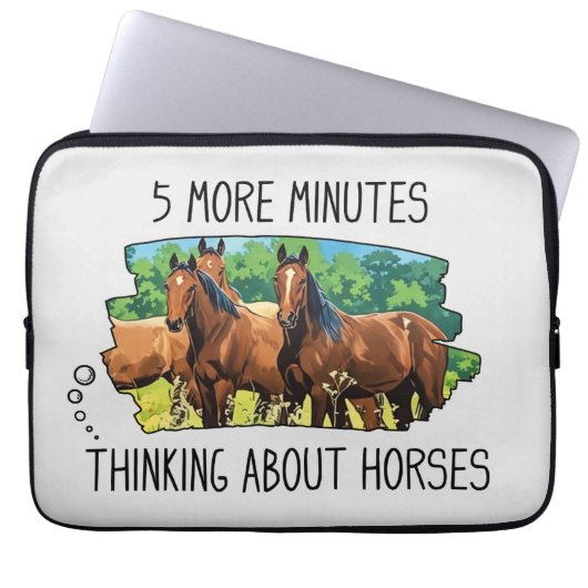 Grappige paarden laptop mouw sleeve (Voorkant)