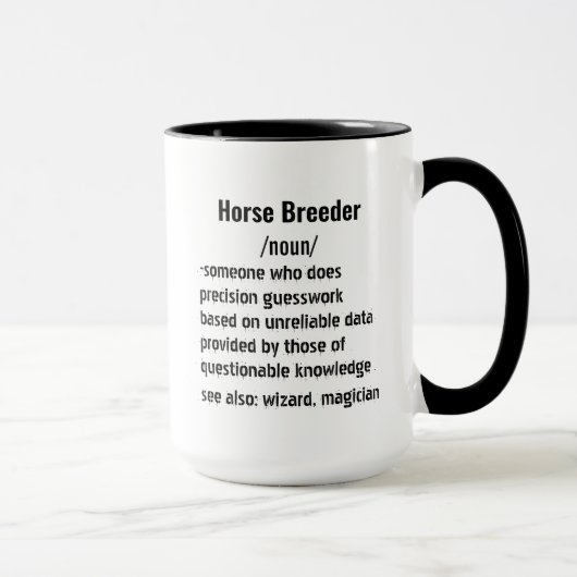 Grappige paardenfokker Definitie geschenken voor m Mok (Rechts)