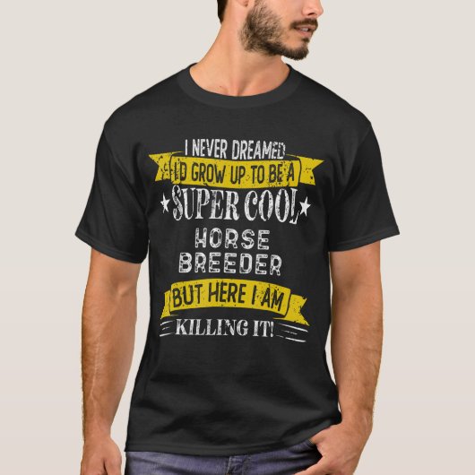 Grappige paardenfokker shirts baantitel beroepen (Voorkant)