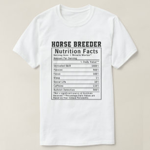 Grappige paardenfokker voedingsfeiten stalmedewerk t-shirt