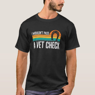 Grappige paardenhoef die een veterinaire controle t-shirt