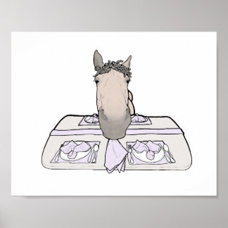 Grappige paardenkeuken kunst | Paardrijden keuken  Poster