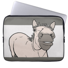 Grappige paardenliefhebber grap schuurpraat laptop sleeve