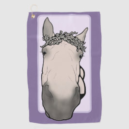Grappige paardenliefhebber Whimsical toezichthoude Golfhanddoek