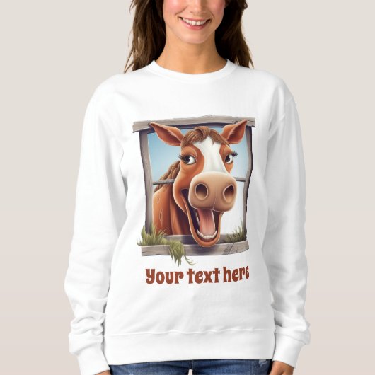 Grappige paardenliefhebbers aanpasbaar trui (Voorkant)