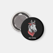 Grappige Paardenliefhebbers Rode Bandana Meisjes V Magneet (Voorkant / Achterkant)