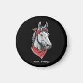 Grappige Paardenliefhebbers Rode Bandana Meisjes V Magneet (Voorkant)