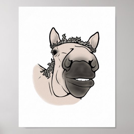 Grappige Paardenportretprint | Whimsical Equestria Poster (Voorkant)