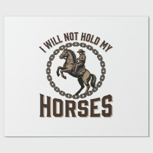 Grappige paardenquote vintage western rijdesign_1 cadeaupapier