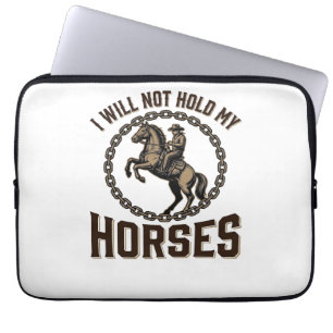 Grappige paardenquote vintage western rijdesign_1 laptop sleeve