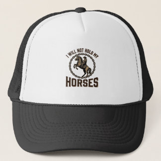 Grappige paardenquote vintage western rijdesign_1 trucker pet