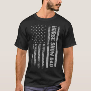 Grappige Paardenshow Papa Amerika VS Vlag Patriott T-shirt