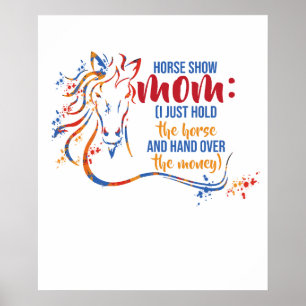 Grappige paardenshow-shirts voor vrouwen - paarden poster