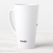 Grappige paardensporttrainer pas naam aan latte mok (Linkerhoek)