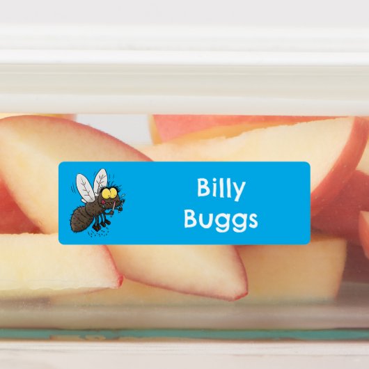 Grappige paardenvlieg insect cartoon gepersonalise labels (Aangebracht)