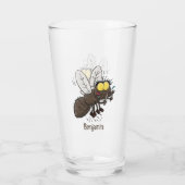 Grappige paardenvlieg insect cartoon glas (Achterkant)