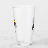 Grappige paardenvlieg insect cartoon glas (Links)