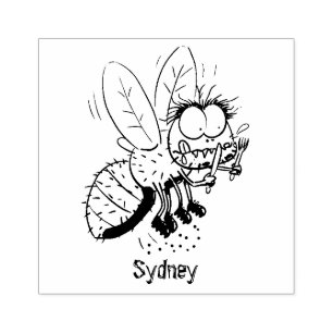 Grappige paardenvlieg insect cartoon rubberstempel