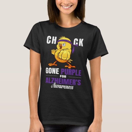 grappige paars van Alzheimer T-shirt (Voorkant)