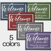 Grappige Paarse Aangepaste Naam Kantoor Werkplaats Deurmat