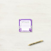 Grappige Paarse Amethyst Takenlijst Post-it® Notes (Op bureau)