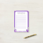 Grappige Paarse Amethyst Takenlijst Post-it® Notes (Op bureau)