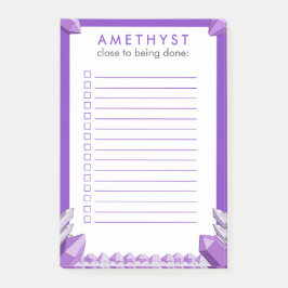 Grappige Paarse Amethyst Takenlijst Post-it® Notes