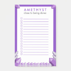 Grappige Paarse Amethyst Takenlijst Post-it® Notes