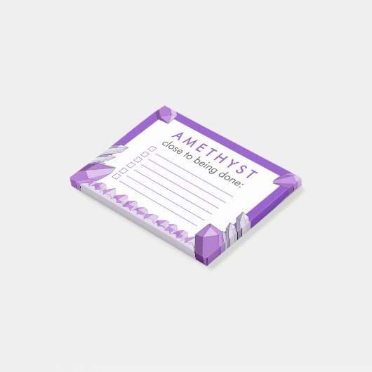 Grappige Paarse Amethyst Te Doen Checklist Post-it® Notes (Schuin)
