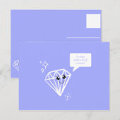 Grappige Paarse Diamant Briefkaart