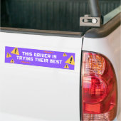 Grappige Paarse driver ondersteuning Bumpersticker (Op Truck)