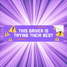 Grappige Paarse driver ondersteuning Bumpersticker