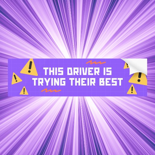 Grappige Paarse driver ondersteuning Bumpersticker