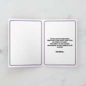 Grappige Paarse en witte foto echtgenoot Verjaarda Kaart (Binnen)