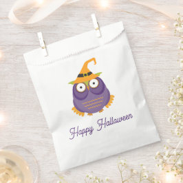 Grappige paarse heks uil. Halloween Kinder lekkern Bedankzakje