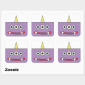 Grappige Paarse Monster stickers (Vel)
