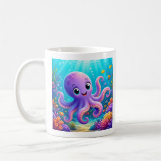 Grappige Paarse Octopus Koffiemok