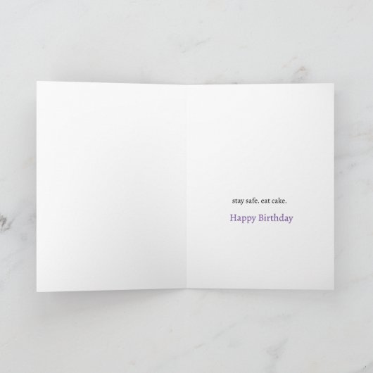 Grappige Paarse Olifant Verjaardag Kaart (Binnen)