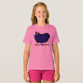 Grappige Paarse Ram Chinees Jaar Zodiac P Meisje T T-shirt (Voorkant volledig)